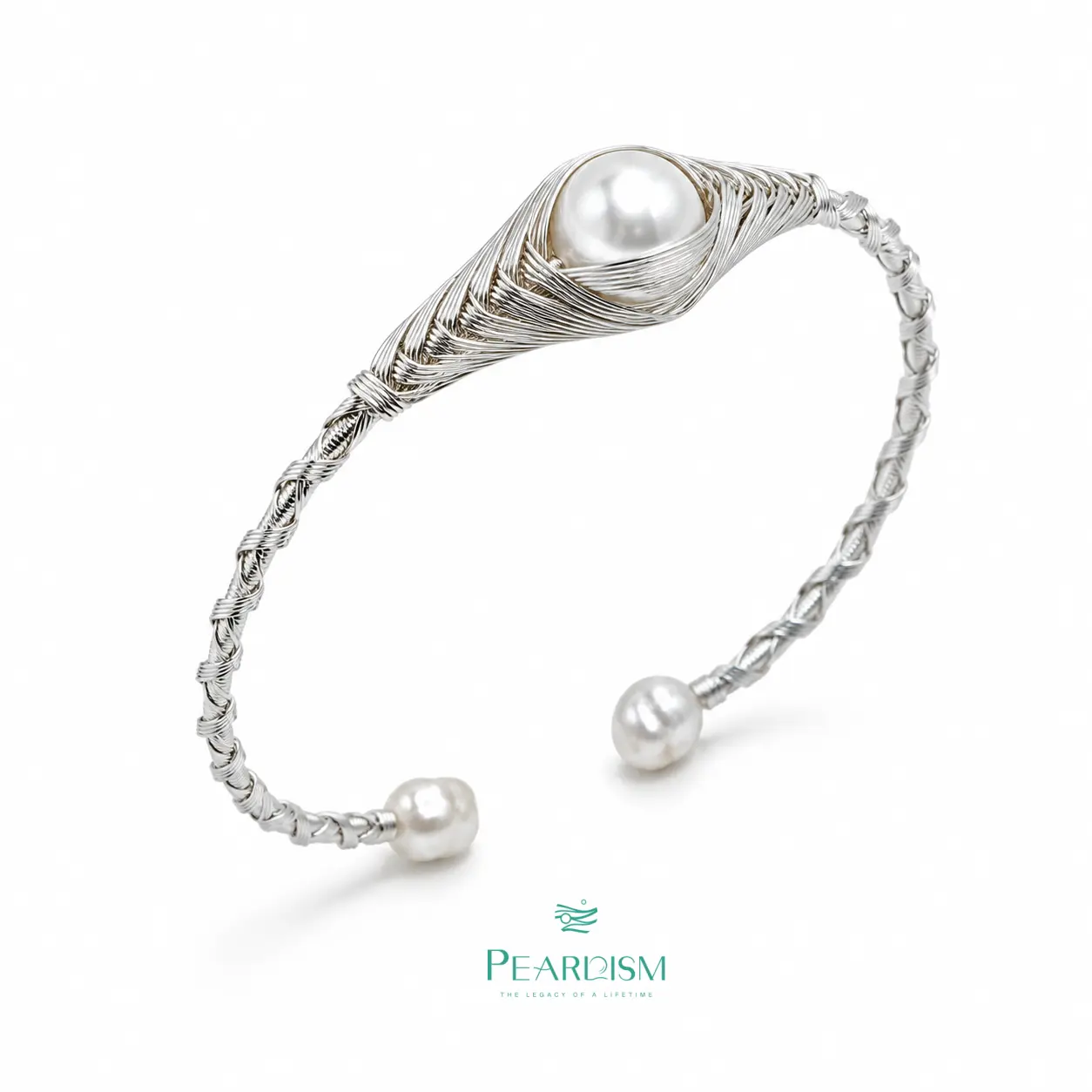 【Jewelry07】Freshwater Pearl Wire Wrapping Bangle