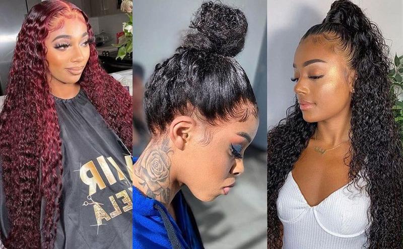 【NEW IN】Lemoda 13x6 HD Transparent Lace Front Human Hair Wigs 200 Density Pre-Cut / Pre-Plucked Brazilian Water Wave Lace Frontal Wig With Tiny Knots