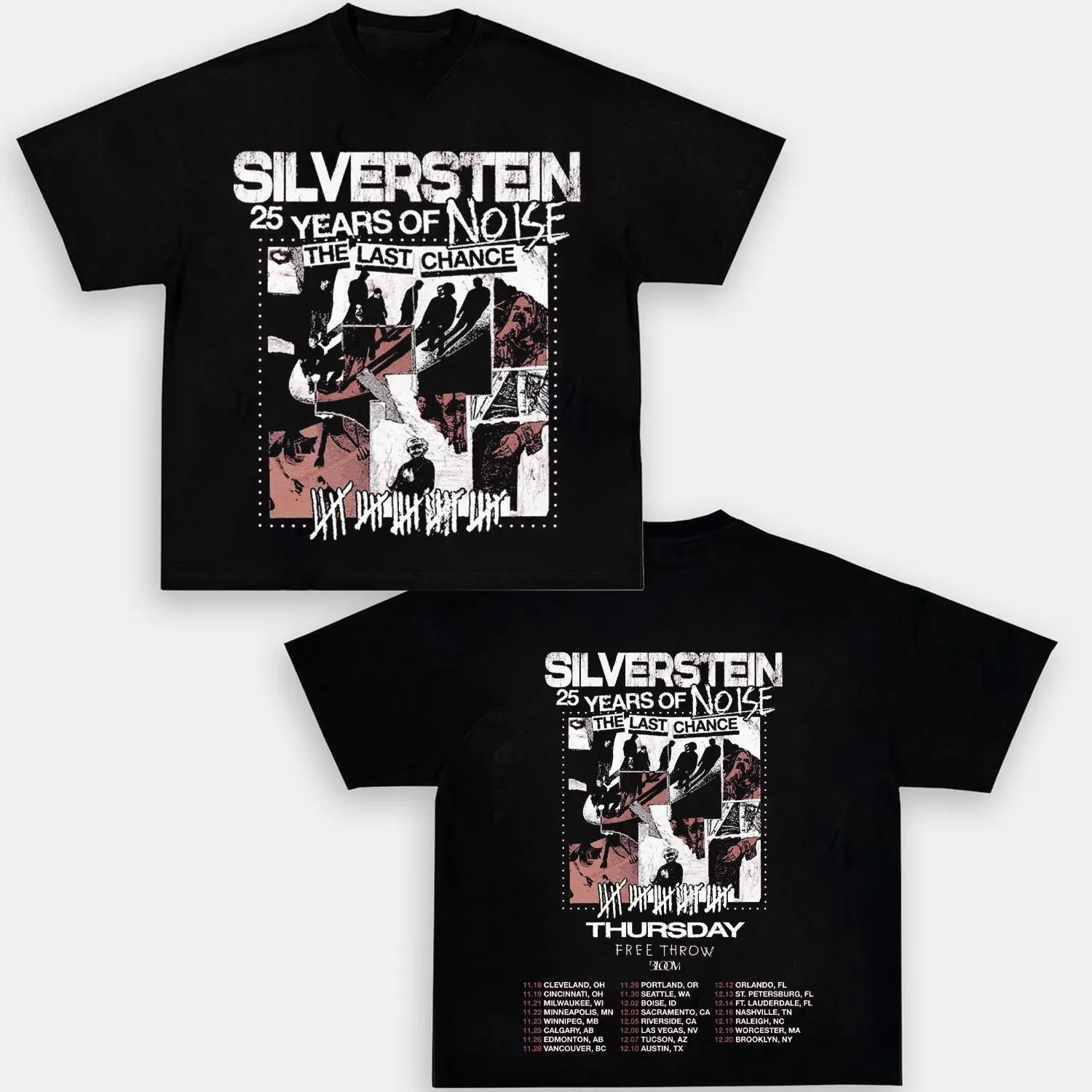 Silverstein Tour 2026 Shirt Pink Moon This Is How The Wind Shifts Vintage Post Hardcore Graphic Tee Collection HY5740