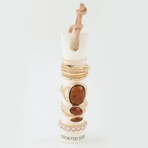 Multi Marble Stone Stackable Rings