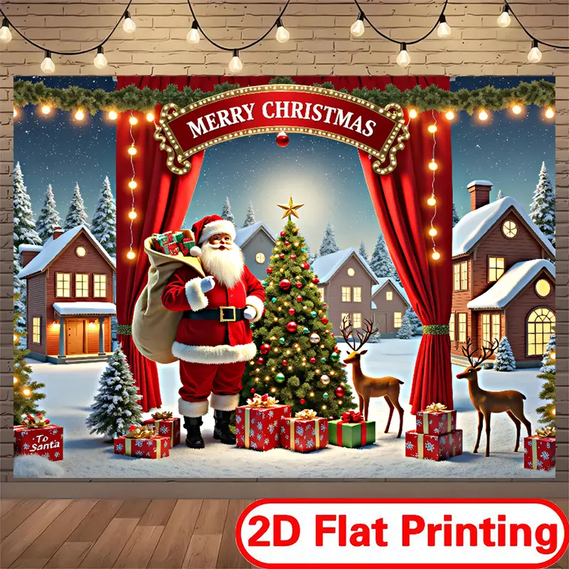 2D Flat-Printed Polyester Backdrop Banner, Party Decoration Supplies for Music Events, DJ Parties, Available in Multiple Dimensions,summerwins