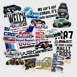 Sticker Pack 20 pcs Rallycross Racing Stickers, Dirt Track Motorsport Vinyl Decals