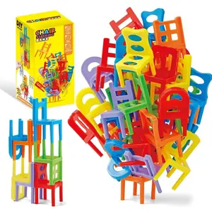 Interactive Stacking Chair Game Set, Fun Family Entertainment Toy, Perfect Gift for Christmas, Thanksgiving & New Year (various Colors)
