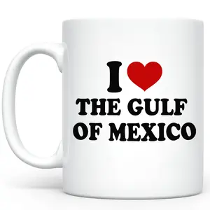 I Love The Gulf Of Mexico Ceramic Mug, Mexico 1550 Coffee Mug, Love Mexico Tea Cup, Gift For Her