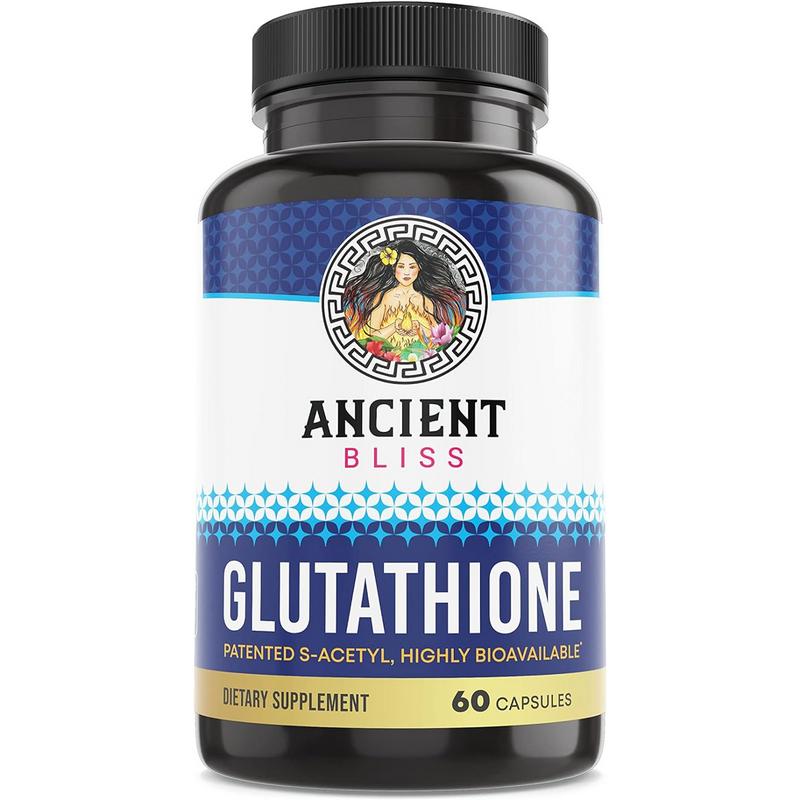 Ancient Bliss S-Acetyl Glutathione Supplement - Cellular Antioxidant & Immune Support for Men & Women - 60 Capsules - Non-GMO, High Bioavailability
