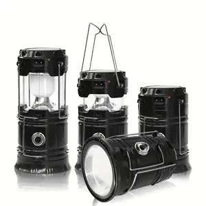 4-Pack Collapsible Portable LED Camping Lantern Lightweight Waterproof Solar USB Rechargeable LED Flashlight Survival Kits for Indoor Outdoor Home Emergency Light Power Outages Hiking，Perfect for Power Outages, Hiking, Campsites, Emergencies