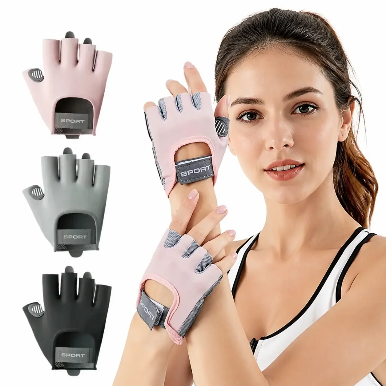 New Half Finger Sports Gloves - Breathable Wear-Resistant Fitness Gloves with Non-Slip Grip and Shock Absorption for Yoga, Exercise, Cycling, Motorcycle, Street Dance, Fishing and Outdoor Use