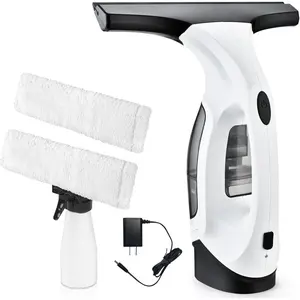 Cordless Window Vacuum Cleaner, Window Cleaner Squeegee Tool Set, Electric Windown Spray Cleaning Tool with 10 inch Squeegee for Showers,Mirrors,Glass,Countertops,and Tiles, 2200mAh