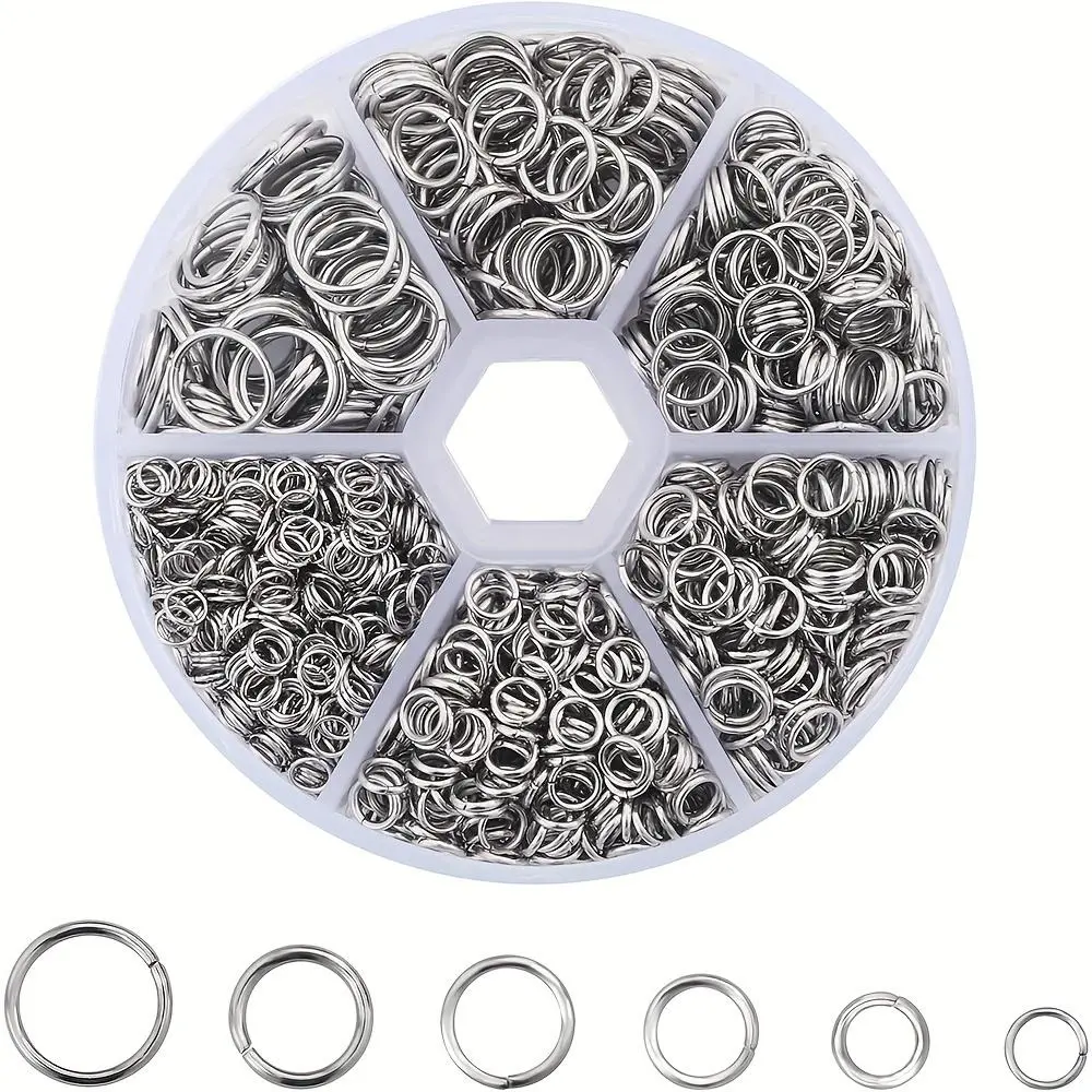 1box O-ring Connector Metal Open Jump Ring for DIY Handmade Bracelet Earrings Necklace Connector Rings Diy Jewelry Making Jewelry Making Supplies