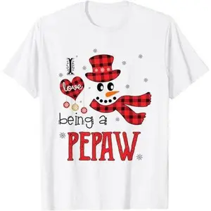 I Love A Pepaw Snowman Funny Family Christmas T-Shirt Sweatshirt, Hoodie, Comfort Colors