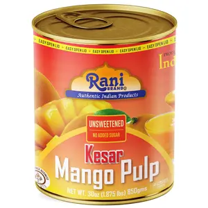 Rani Mango Pulp Puree (Makes Mango Lassi Shakes) Kesar Unsweetened 30oz (1.875lbs) 850g ~ Kosher | All Natural | NON-GMO | Vegan | No colors | Gluten Friendly | Indian Origin
