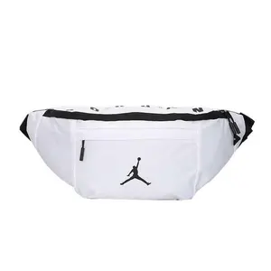 Jordan HaddadBrands Classic Large-Capacity Polyester Crossbody Waist Bag for Men and Women, Minimalist Style in White