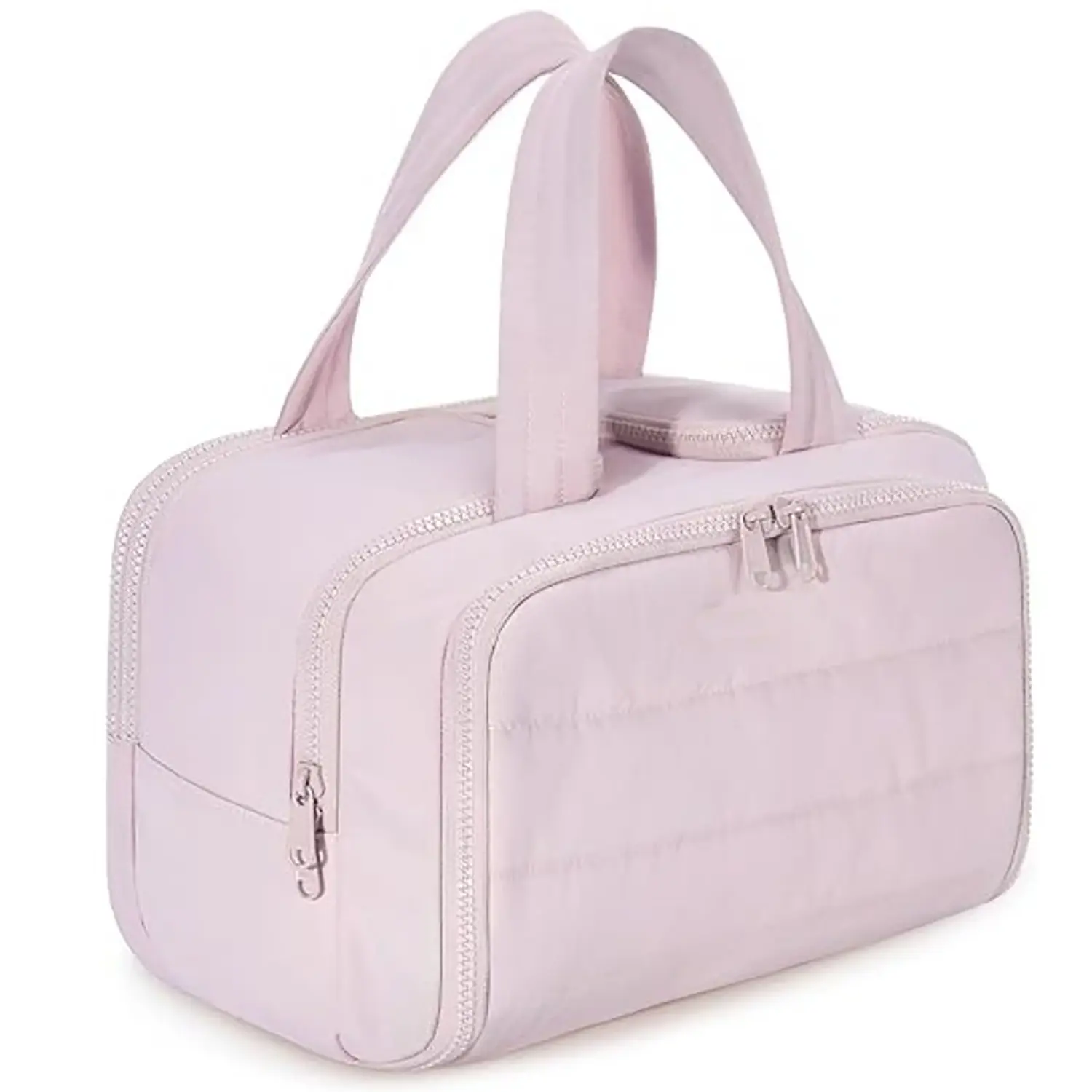 Double-opening Large-capacity Fluffy Makeup Bag, Travel Portable Toiletry Storage Bag, Makeup Organizer Pouch