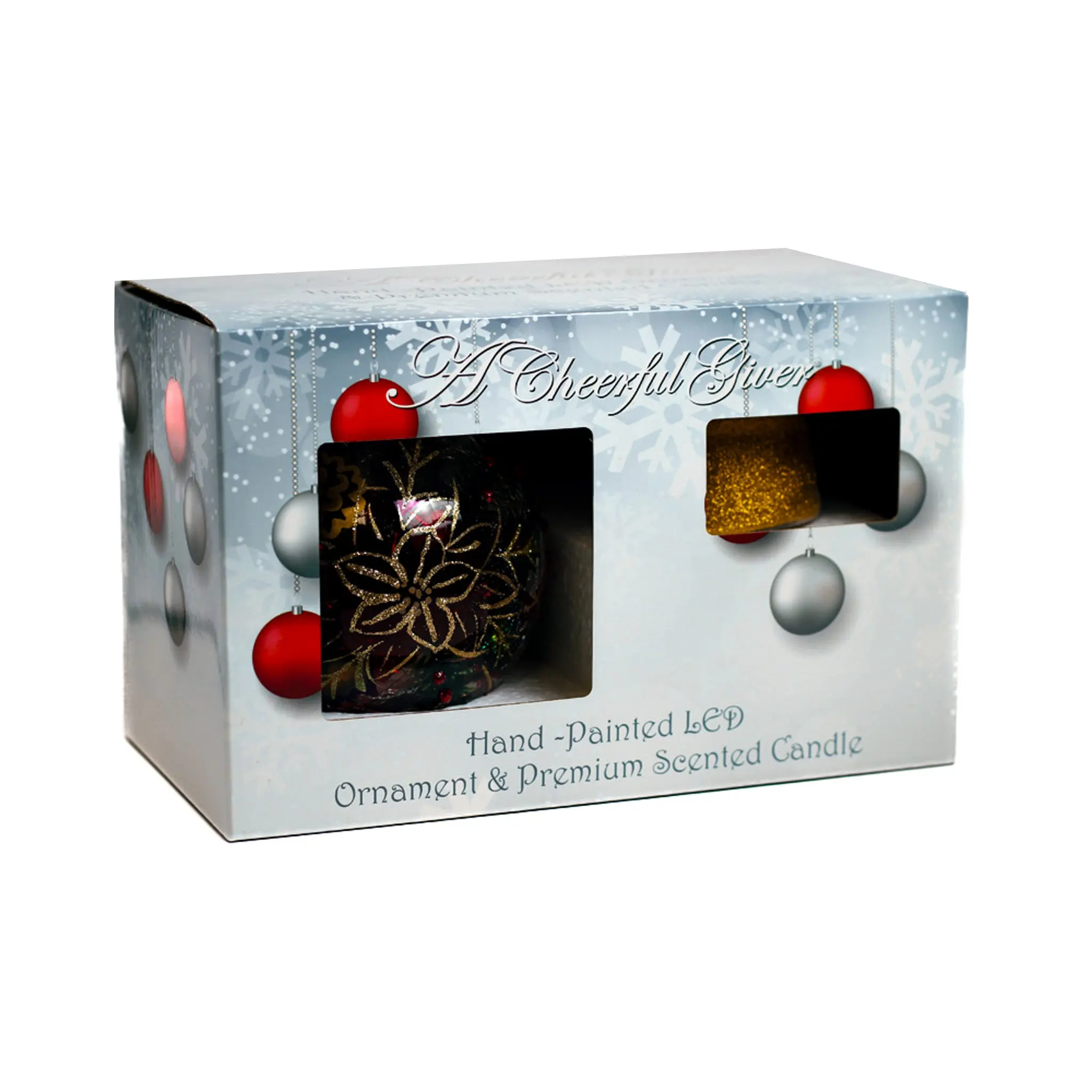 Poinsettia Ornament & Christmas Cookie - Gift Set