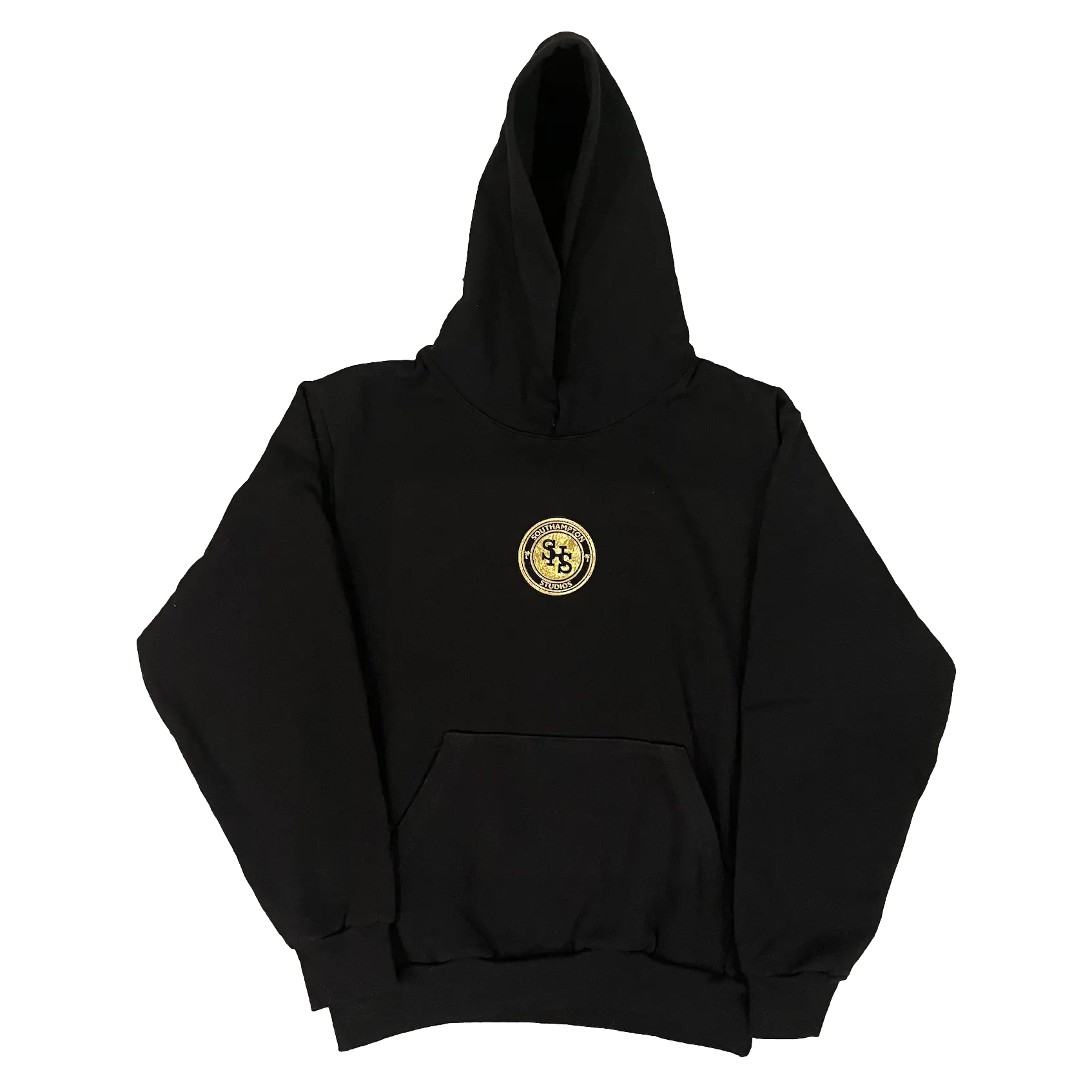 Monogram Logo Hoodie - Black/Gold