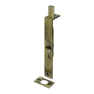 212 MAIN 6 in. Heavy Duty Square Flush Bolt, Antique Door Hardware, Corrosion-Proof Solid Brass Bolt Extension