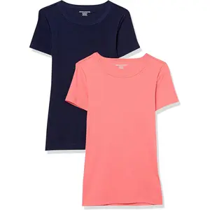 Women'S Slim-Fit Short-Sleeve Crewneck T-Shirt, Pack of 2