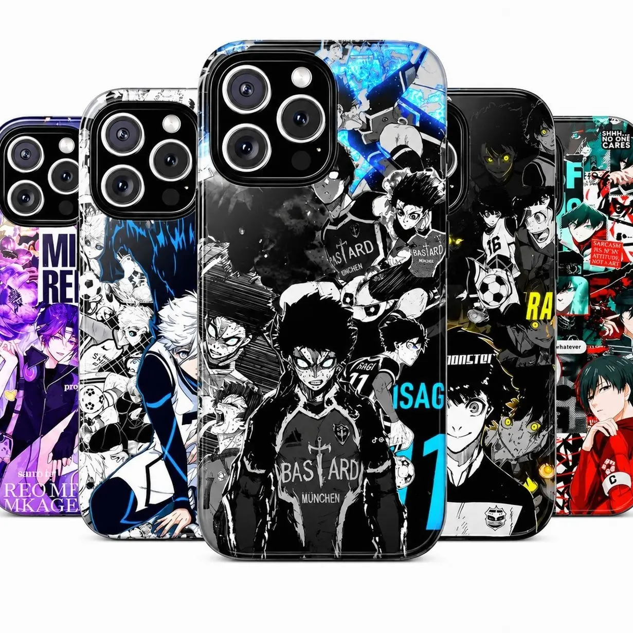 Blue Lock Anime Phone Case – Dual Layer Shockproof Protective Cover Compatible with iPhone & Samsung Galaxy Models