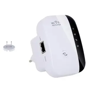 WiFi Extender Signal Booster 300mbps, WiFi Range Extender, Wireless Internet Repeater, Long Range Amplifier with Ethernet Port, Access Point, 1-Key Setup, Alexa Compatible