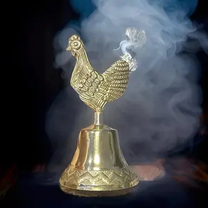 Rooster Bell Figurine, Orishas Religious Decoration, Altar Ornaments for Home Decor