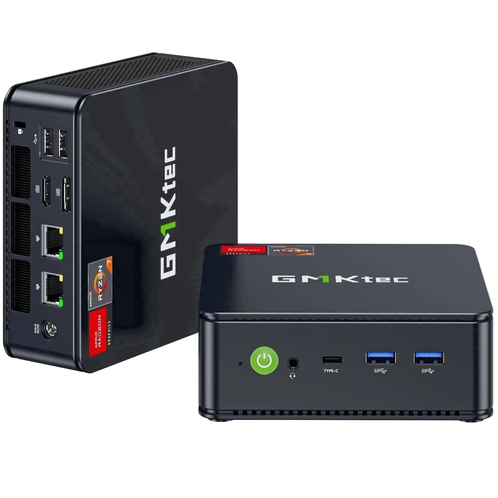 GMKtec Mini PC, AMD Ryzen 7 7730U(Up to 4.5GHz), 32GB DDR4 1TB SSD, Mini Desktop Computer, Triple 4K Display, WiFi 6E, BT 5.2, Type-C, NucBox M5 Ultra