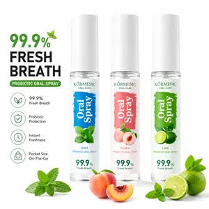 3PCS Breath Spray Set – Fresh Breath Instantly | Portable Mouth Freshener | Peach Mint Lime