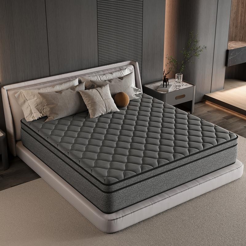 mattress Comfortable Sleep Solution 10"/12"/14" Hybrid Mattress with Gel Memory Foam & Individually Wrapped Coils for Medium Firmness Cool Sleep Support Fits Twin Full Queen King Sizes