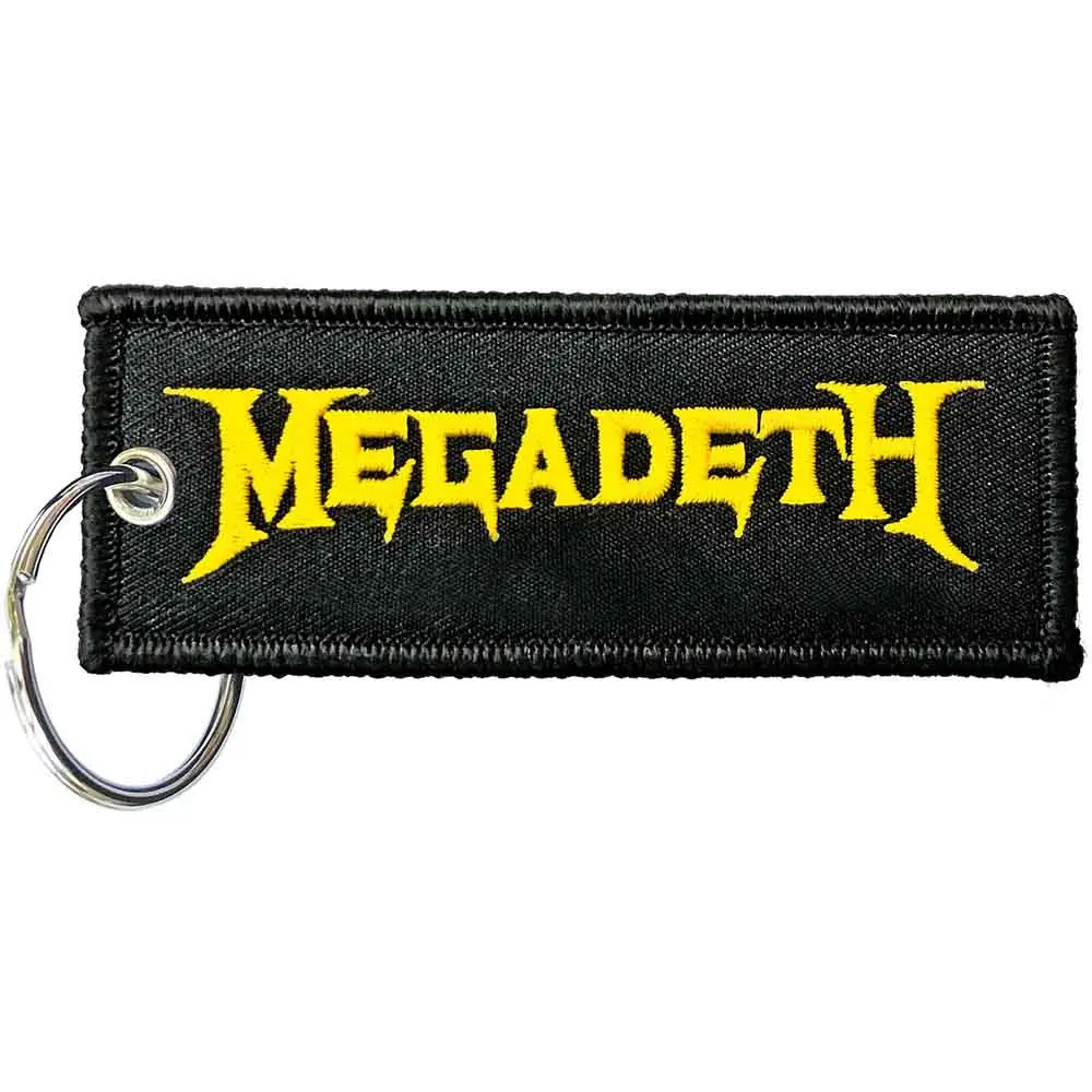 Megadeth Official Logo Patch Keychain - Collectible Metal Keychain with Iconic Design - UK Imported Authentic Merchandise