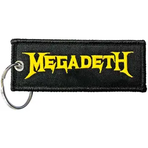 Megadeth Official Logo Patch Keychain - Collectible Metal Keychain with Iconic Design - UK Imported Authentic Merchandise