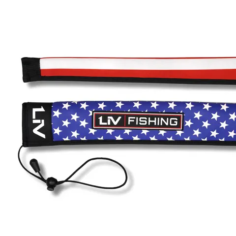 LIV Spinning Fishing Rod Sleeves - Multi-Size (64in/70in) Floatable Snag-Resistant Fishing Accessories with Rubber Grip Opening, Reinforced Tip & Edging, Tapered Shape, Adjustable Reel Strap, Casting Compatibility, Doesn’t Scratch Your Rod