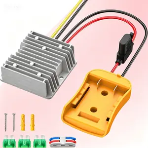 Voltage Regulator 20V to 12V Step-Down Converter, 240W DC 12V 20A Power Supply for Golf Cart LED Lights RC Car DIY Projects, Compatible with 20V Battery Pack for Power Tools