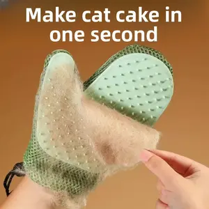 Gloves for Pet Stroking Cats Cat Hair Removal Muppet Long Hair Artifact Stroking Cats Massage Gloves Efficient Fur Removal