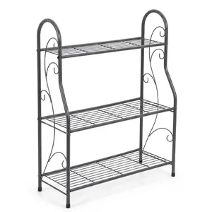 3-Tier Plant Stand & Flower Pot Holder Shelf - Utility Storage Organizer Display Rack (88LBS Capacity)