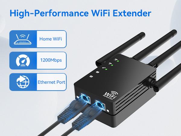 RAGOAT Dual-Band WiFi Repeater with Ethernet Port, Triple Mode Long-Range Home WiFi Extender Signal Booster (12880 Sq Ft Coverage, 105 Devices Supported), 2026 Wireless Internet Extender RAGOAT Dual-Band WiFi Repeater with Ethernet Port, Triple Mode Long-Range Home WiFi Extender Signal Booster (12880 Sq Ft Coverage, 105 Devices Supported), 2026 Wireless Internet Extender