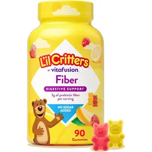 L'il Critters Kids Edible Fiber Gummy Bears Vitamin Dietary Healthcare Supplement, 90 Count