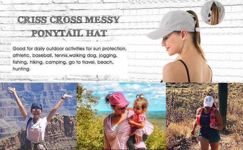 Women’s Ponytail Cap – Adjustable Quick-Dry Baseball Hat for Outdoor & Sports