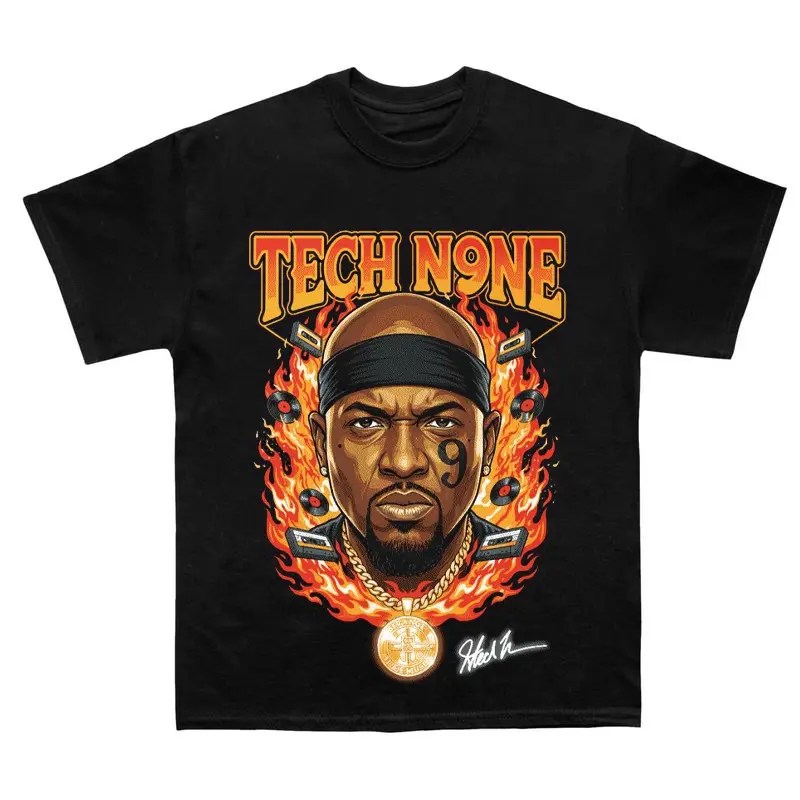 Tech N9ne Tour 2026 Vintage Rap Graphic Tee Worldwide Choppers Hood Go Crazy Fan Collection Shirt HY5623