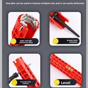 8-in-1 Multi-Purpose Plumbing Wrench  Universal Basin, Sink & Faucet Installation Tool