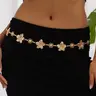 1pc Vintage Fashion Metal Flower Waist Chain, Bohemian Style High-End Versatile Dress Belt, Adjustable Belt, Statement Belt, Design Belt, Waist Tie Belt, Vintage Waist Belts, Perfect for Women Any Occasion