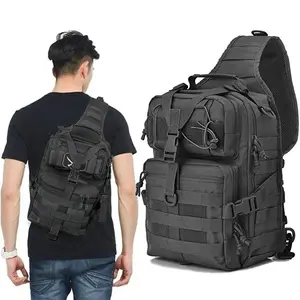 Tactical Military Sling Backpack Small Sling Rover Shoulder Bag Molle Outdoor Camping Daypack Backpack With Adjustable Strap
