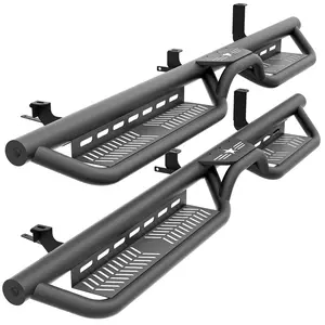 【EYOUHZ】Double Cab Running Boards Side Steps Compatible for 1999-2006 Chevy Silverado & GMC Sierra 1500, 2001-2006 Chevrolet Silverado & GMC Sierra 2500 3500 HD Extended Cab Nerf Bar (Star Logo)