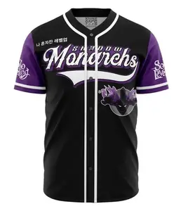 Shadow Monarch God Sung Jinwoo Solo Leveling Anime Personalized Baseball Jersey, Retro Trendy Baseball Jersey Shirt, Baseball Jersey Lover, Outfit For Sports Fans