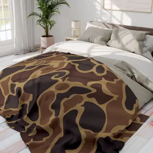 Vintage New Camo Camouflage Blanket, Portable Soft The Velveteen Plush Blanket for Sofa Farmhouse Decor Lightweight for Couch Bed All Seasons