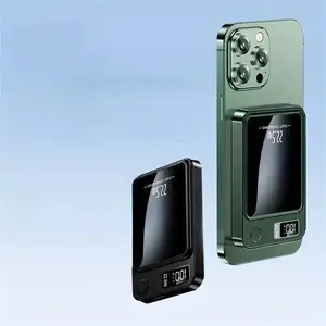 5000-10000mAh High-Speed Magnetic Wireless Power Bank -Magnetic Charging- Portable Charger With LED Display, 22.5W Safe Charging, Compatible With IPhone 15 Pro/14 Max/13/12, For Android Phones, And USB/Type-C Devices, Wide Compatibility