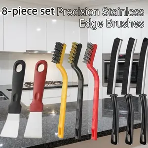 8-Piece Kitchen Cleaning Brush Set, Multi-Functional Practical Cleaner for Cookware, Gas Stove, Range Hood, Essential Kitchen Tool, Household Cleaning Tool