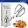 Heavy-Duty Steel Kitchenware Scissors, Durable Stainless Steel Blade Hand Tool with Easy-to-Grip Handle, Easy to Use Lightweight Multifunctional Tool for Home & Restaurant Chicken Bone, Meat Cutting