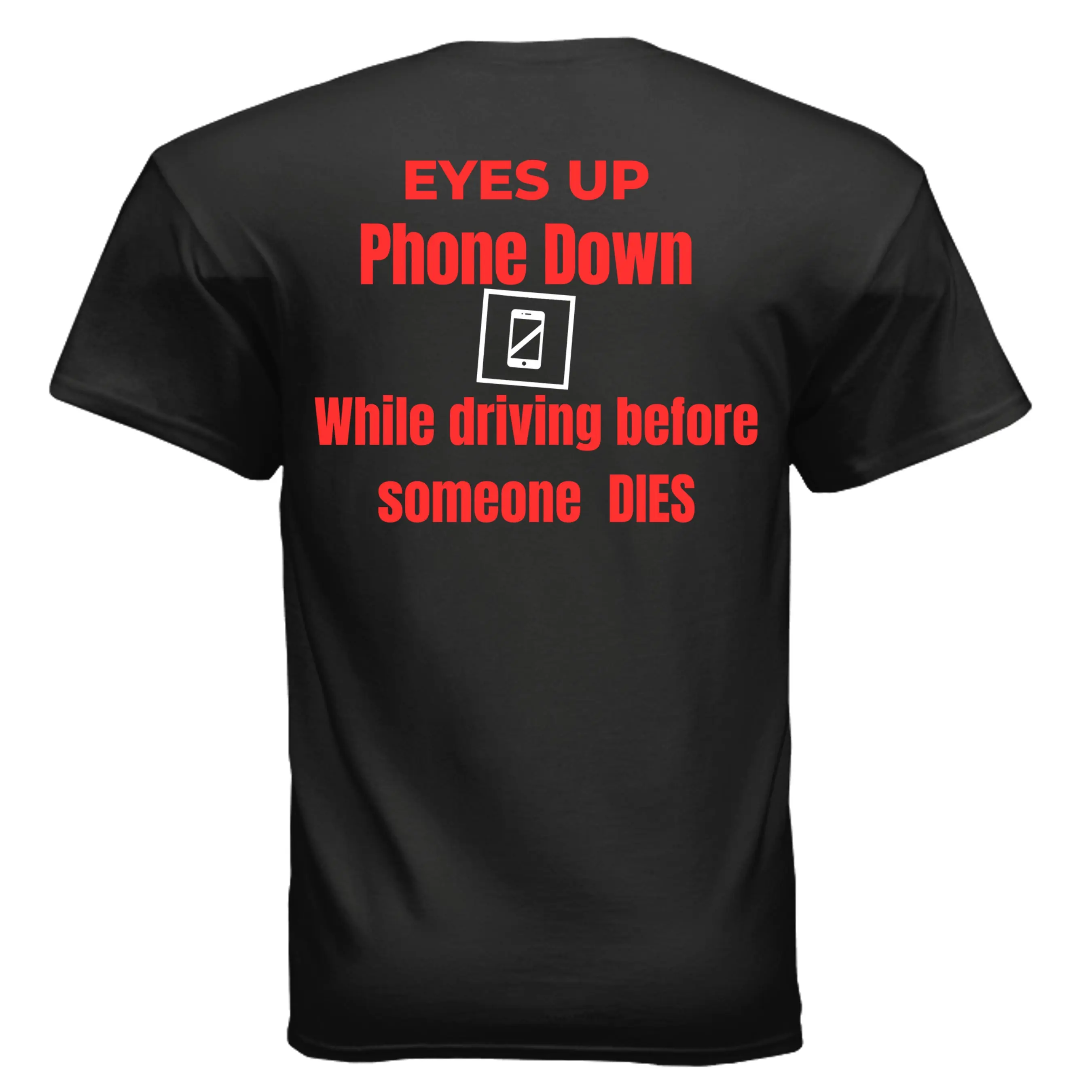 Gildan G200 Adult Ultra Cotton 6 oz. T-Shirt - Eyes Up Phone Down Design, 100% USA Cotton, Non-Topstitched, Classic Width, Rib Collar, Double-Needle Sleeve and Bottom Hem