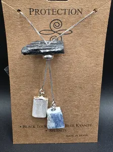 Triple Stone Protection Necklace Triple Stone Protection Necklace