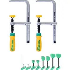 MICROJIG Matchfit DVC-538K2+DV-HK4.5K2-VP Dovetail Clamps (2-Pack) With Matchfit Variety Hardware Pack