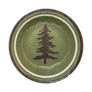 Aztec Bear Melamine Dinner Bowl Sets, Set of 4